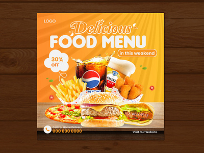 Food Social Media Post Design banner breakfast burgur designer food design food designer food post food social media post foodpics graphic design graphic designer leaflet pizza post designer restaurant post social media design yum