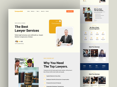 LowyerAid Landign Page app design branding landing page design template design ui ui design ui ux design ux design webflow design website design