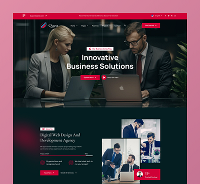 Business Consulting Landing Page business consulting business consulting landing page business consulting uxui design businessgrowth businessstrategy innovationconsulting managementconsulting