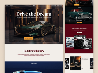 Landing Page - Luxury Car Brand landing page luxury brand concept luxury car website ui website
