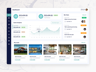 StoneBay – Property Management Software analytic dashboard flat home house leads property property management real estate realtor rent renting sell house software trading