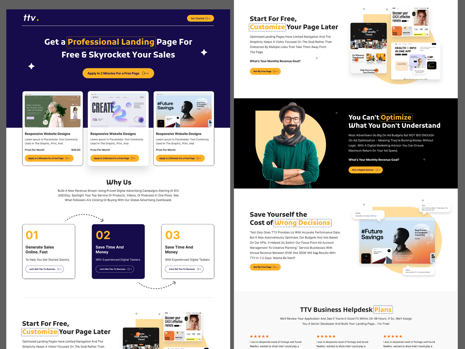 Sale Landing Page by Mubashir Hussain on Dribbble