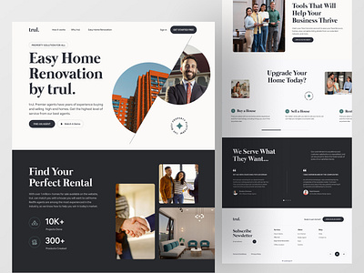 Trul. - Property Agent Website 2024 3d animation design dribbble graphic design homepage homepage design illustration landing page logo motion graphics turjadesign ui webdesign website concept