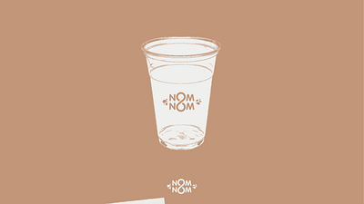 Nom Nom Brand Design bakery branding brown cafe coffee croissant drink graphic design milk minimal minimalistic roastery