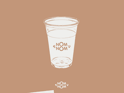 Nom Nom Brand Design bakery branding brown cafe coffee croissant drink graphic design milk minimal minimalistic roastery