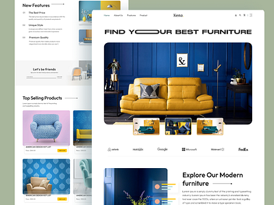 E-Commerce Furniture Store Full Website Design e commerce ecommercewebsite furniture furniturelandingpage furniturewebsite landingpage ui uiux websitedesign wevbsite