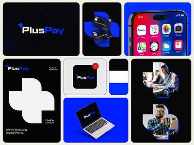 PlusPay Logo app brand brand design branding graphic design logo logo design mobile app uiux