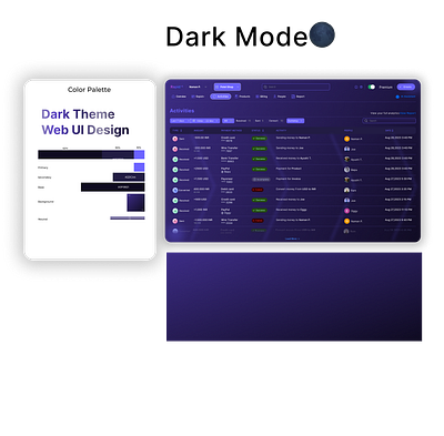 Dark Theme Web UI Design for Financial Dashboard colorpalette darktheme dashboarddesign designinspiration designsystem financialdashboard modernui responsivedesign uiux userinterface uxdesign webapp webdesign