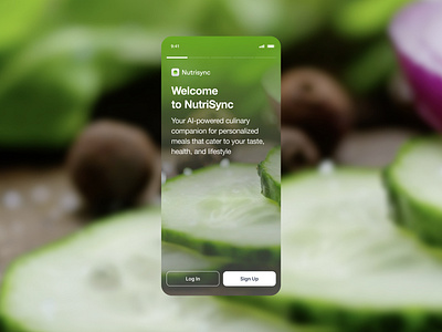 NutriSync 🥑 animation graphic design log in on boarding product ui