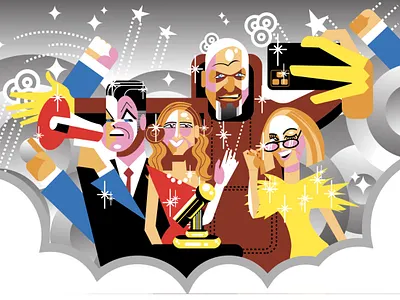 Politico's "Thirstiest" awards carivcature editorial funny illustration illustrator politics portrait vector