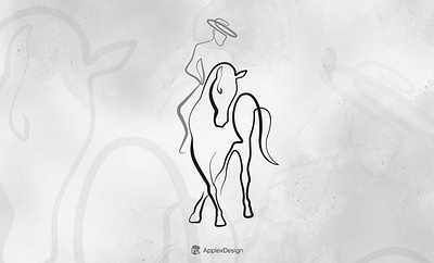 Royal Horse > Logo concept animal design horse horseriding illustration lineart logo logos rider sport