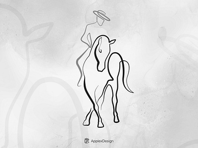 Royal Horse > Logo concept animal design horse horseriding illustration lineart logo logos rider sport