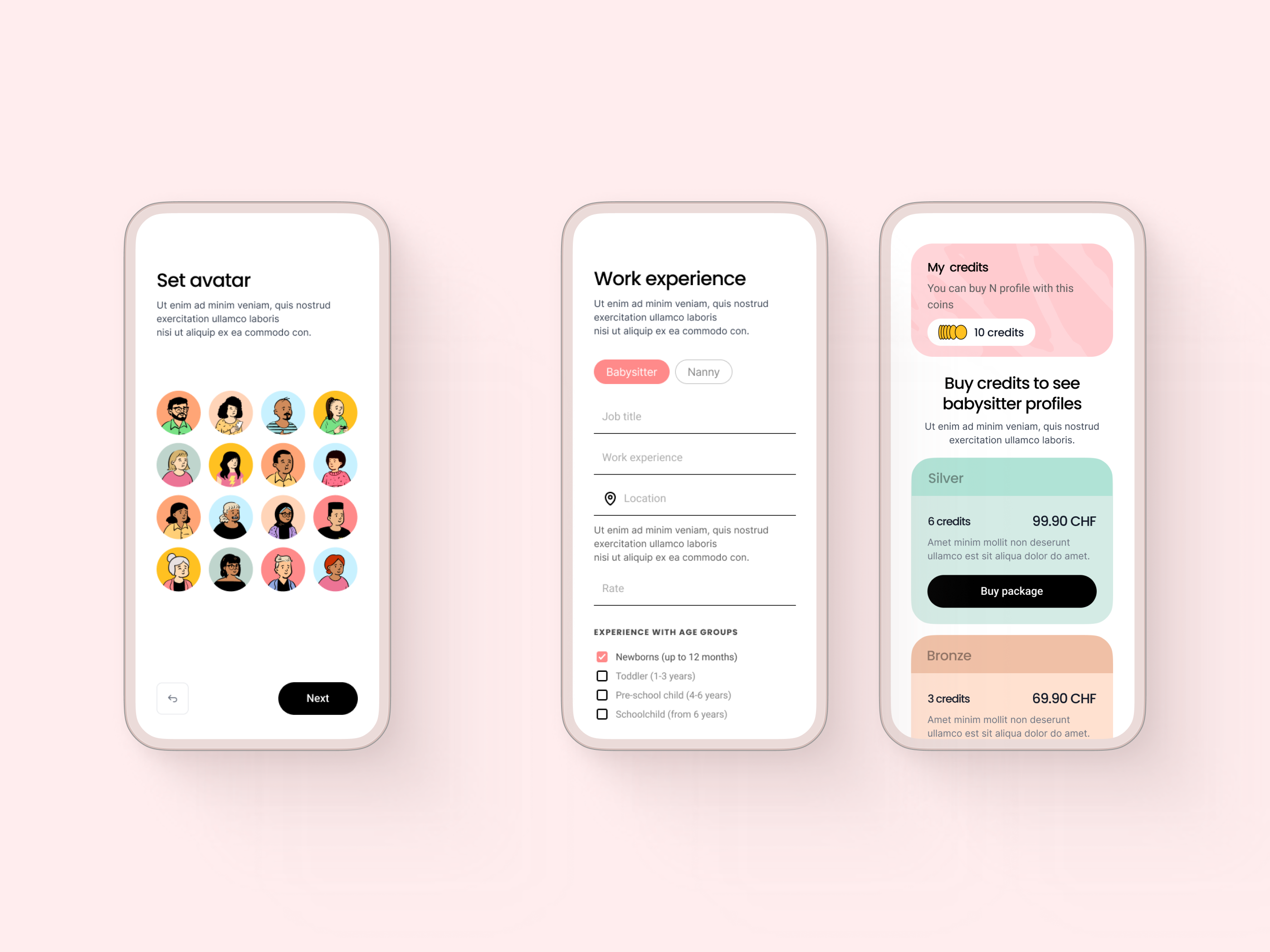 Example of UX/UI, Product Design, Web Design
