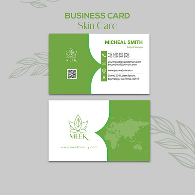 Simply Business Card Design beauty branding business card card design clean design graphic green logo minimalist logo modern new simply simply business card design spa vector