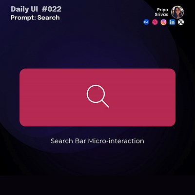 Search Bar Micro-interaction animation dailyui figma interaction micro interaction search bar ui