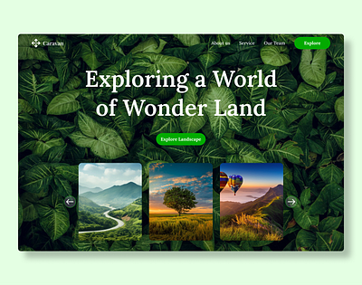 Explore Landscape design home page landing page ui uiux user interface ux