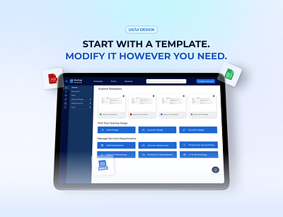 Startup Templates branding business dashboard document graphic design logo sidebar templates theme ui
