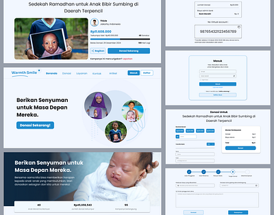 Warmth Smile: Donation Website for Children with Cleft Lip in In children design donation figma indonesia ui