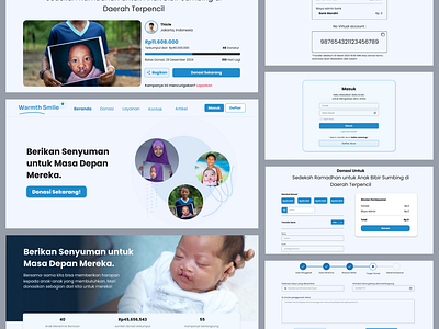 Warmth Smile: Donation Website for Children with Cleft Lip in In children design donation figma indonesia ui