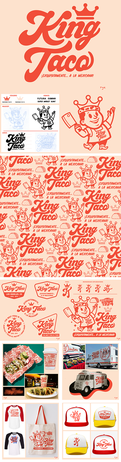 King Taco Brand Refresh Concept branding character design design graphic design graphic design illustration logo logo design mascot restaurant tacos typography vector