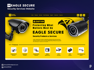Security Services Website cctv figma graphic desugn online shop security ui ux website
