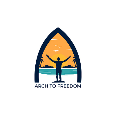 Arch to Freedom Logo Design branding designer flat logo graphic design illustotar logo logo design