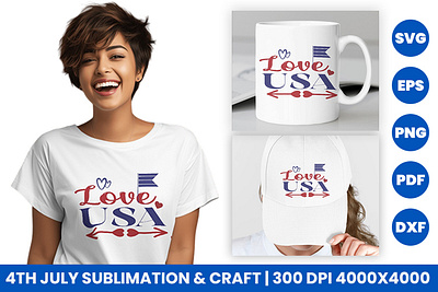 4th of July sublimation design, 4th July SVG, T-shirt SVG 4th of july clipart