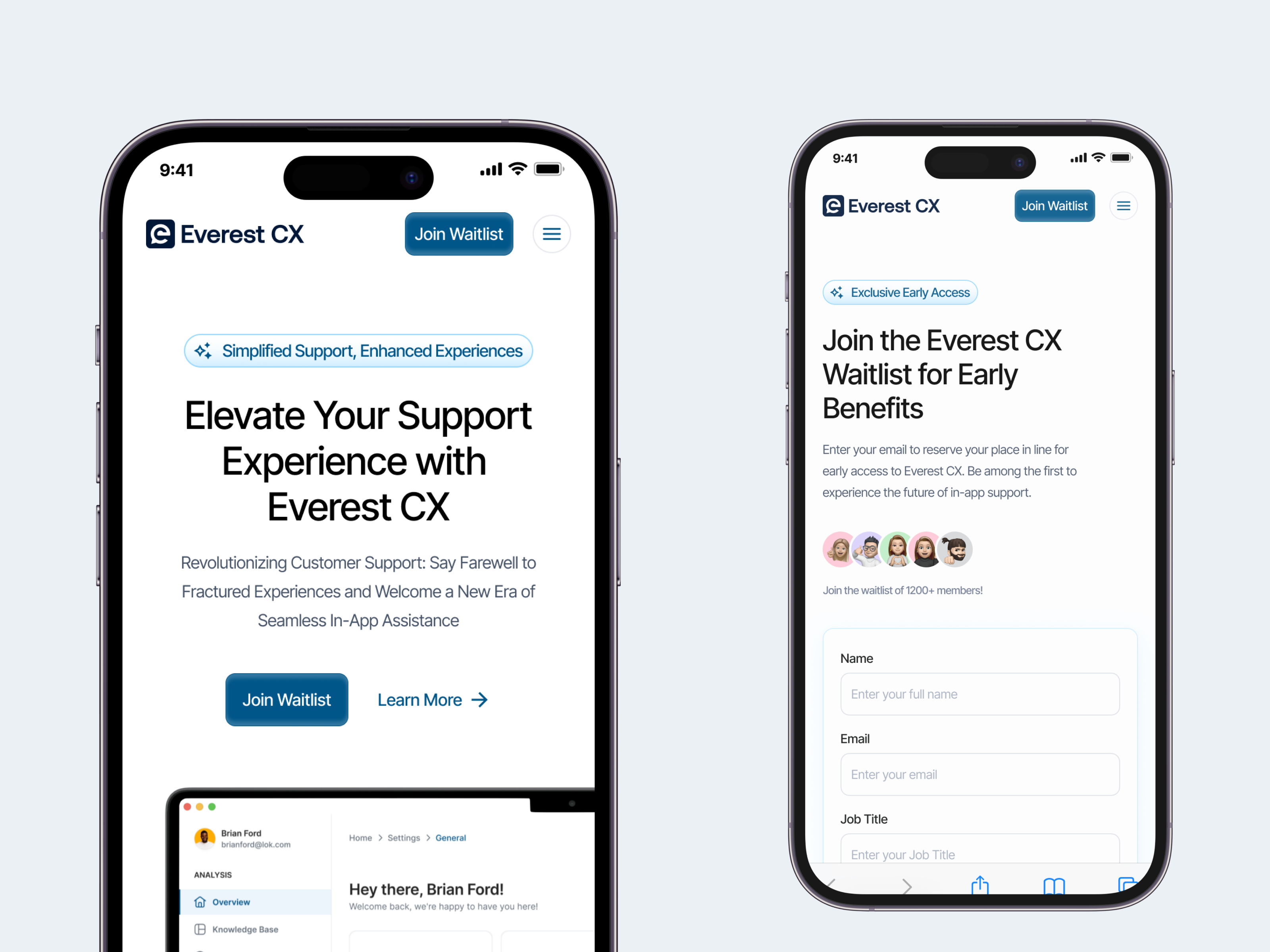 Everest CX - Mobile Responsive design everest cx figma landingpage mobile mobile first mobile responsive responsive saas saas website ui uidesign web webdesign