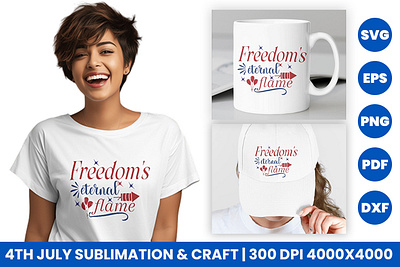 4th of July sublimation design, 4th July SVG, T-shirt SVG 4th of july clipart