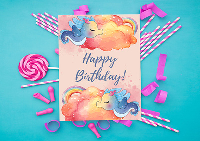 Birthday Card's birthdaycard illustration watercolour watercolour boho