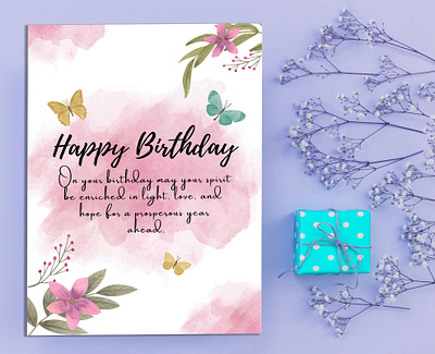 Watercolour Birthday card birthday card boho invitation card watercolour