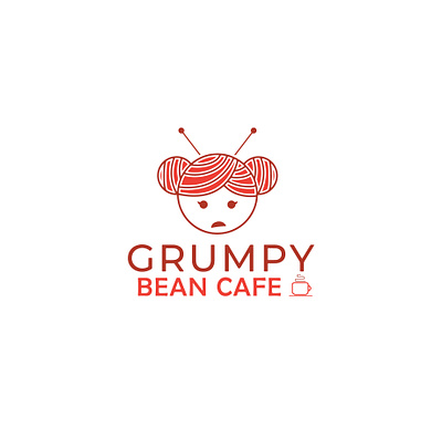 Grumpy Bean Cafe Logo branding design graphic design illustartor illustration logo logo design logos modern simple simple logo ui vector