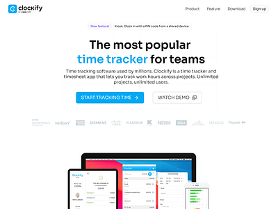 Clockify Redesign ui web webdesign