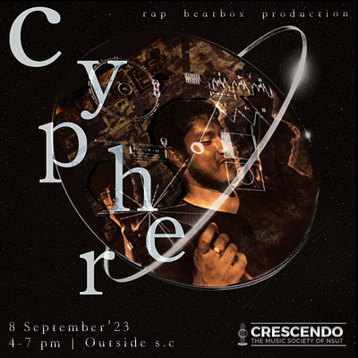 Cypher: Crescendo NSUT branding design graphic design illustration logo typography