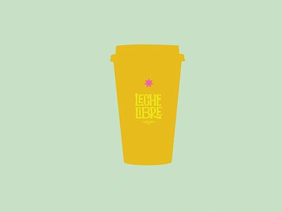 Leche Libre Coffee design icon illustration libre lucha mexican star vector