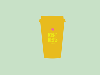 Leche Libre Coffee design icon illustration libre lucha mexican star vector