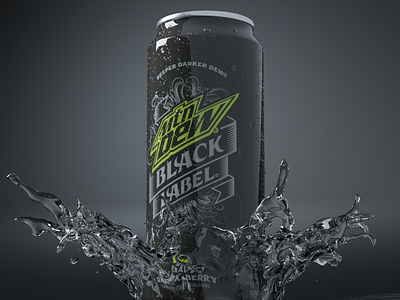 MountainDew Black Label 3d blender cycles realistic render