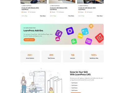 E learning home page e learning ui ux website
