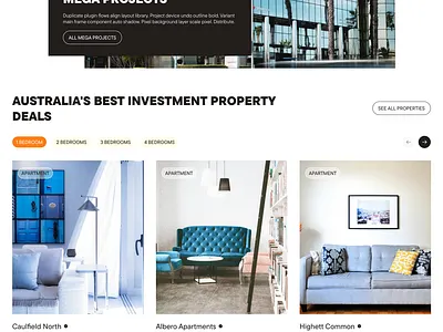 Real Estate Website Home Page homepage real estate ui ux website