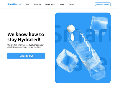 SmartWater Animation with Spline 3d 3danimation animation motion graphics siteanimation splineanimation uidesign