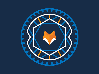 Clevyr Badge badge clevyr design fox gear graphic design illustration