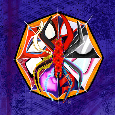 Spiderman - Across The Spider-Verse color digital fanart illustration movie procreate rebound spiderman spiderverse
