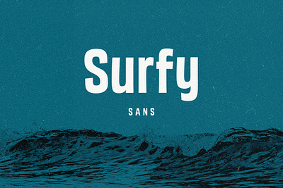 New Font: Surfy Sans design font glyphs graphic design illutrator orlando retro surf design type design typography