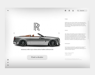 Get a dealer to buy your RR branding car color ui visual design website