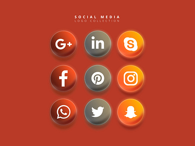 Social Media Icon branding design graphic design illustration logo orangicon redicon social media icon ui ux vector web design