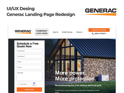 UI/UX Generac branding design graphic design ui ux web