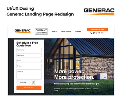 UI/UX Generac branding design graphic design ui ux web