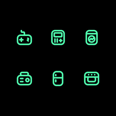 Electronic device icon set icon iconset