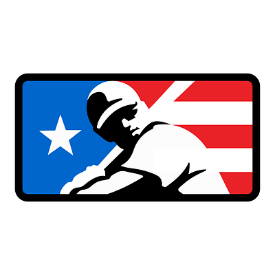 Puerto Rican Baseball League clean design flat graphic design illustration logo pr puerto rico vector