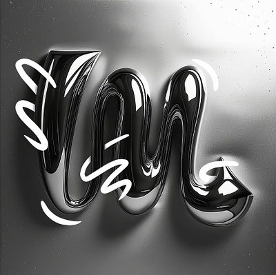 M 3d type firefly illustration illustrator letter design lettering procreate type type design
